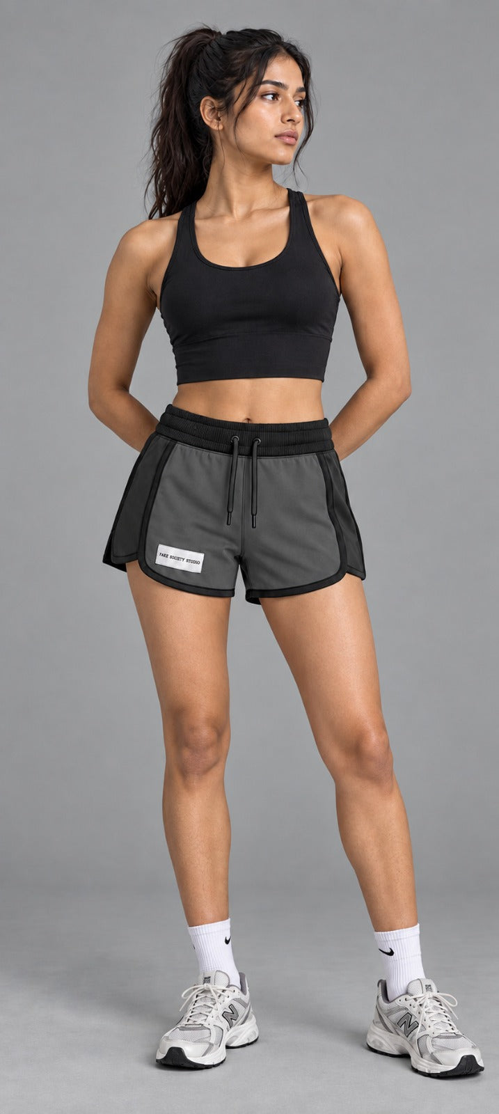 Drawcord Colorblock Shorts